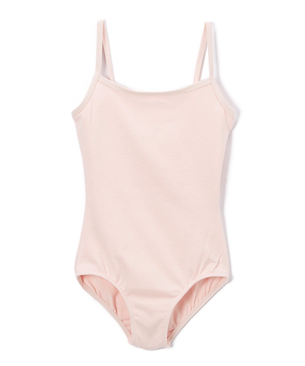 Girls Pink Sleeveless Full Front Lined Leotard