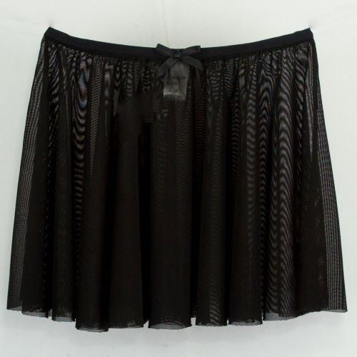 Girl's Black Mesh Sheer Dance Skirt