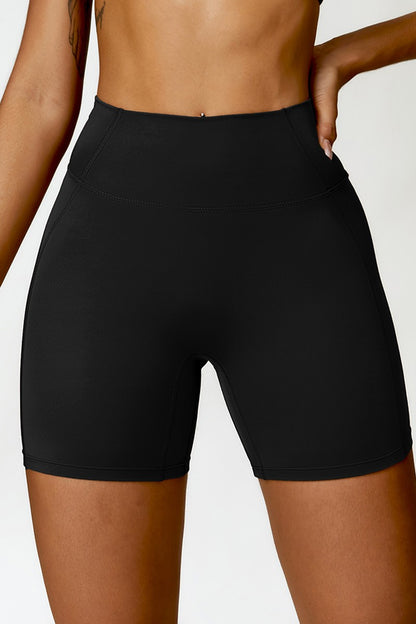 High Waist Active Wear Brown Shorts