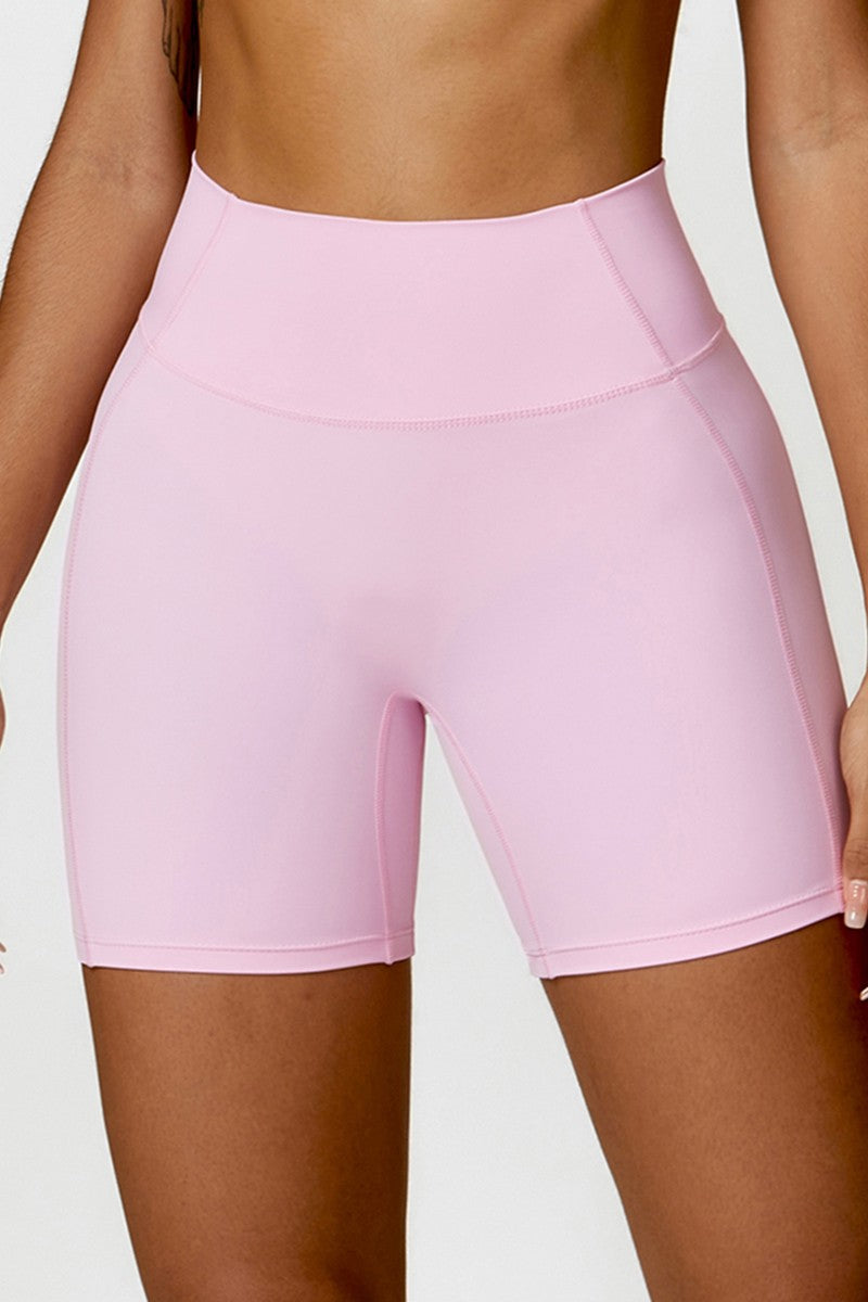 High Waist Active Wear Brown Shorts