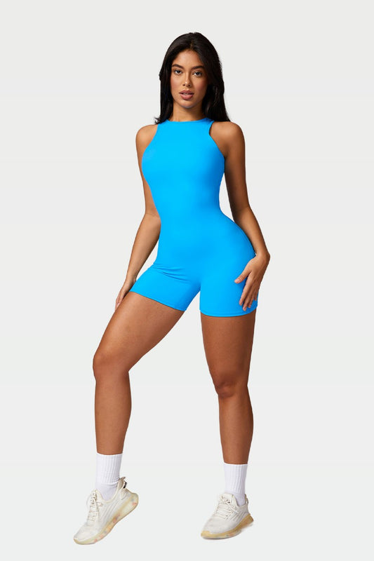 Active Quick Dry 4way Blue Stretch Romper