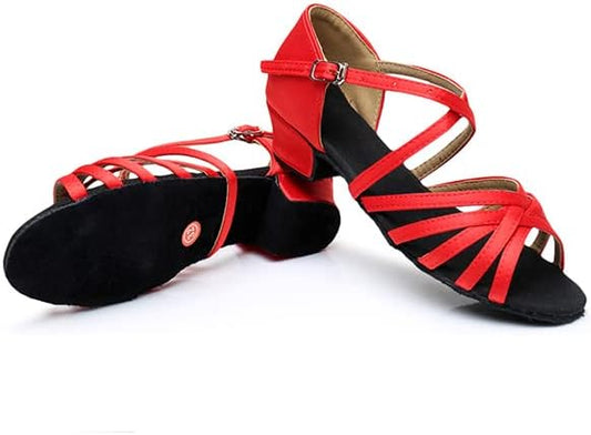 Girl's Ballroom Dance Red Shoes