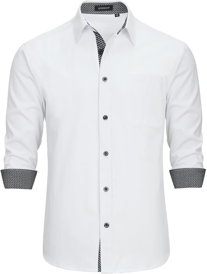 High-Quality Men's Casual White Shirt