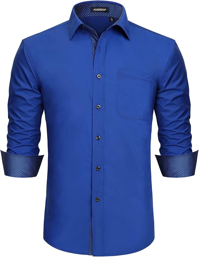 High-Quality Men's Casual Royal Striped Shirt