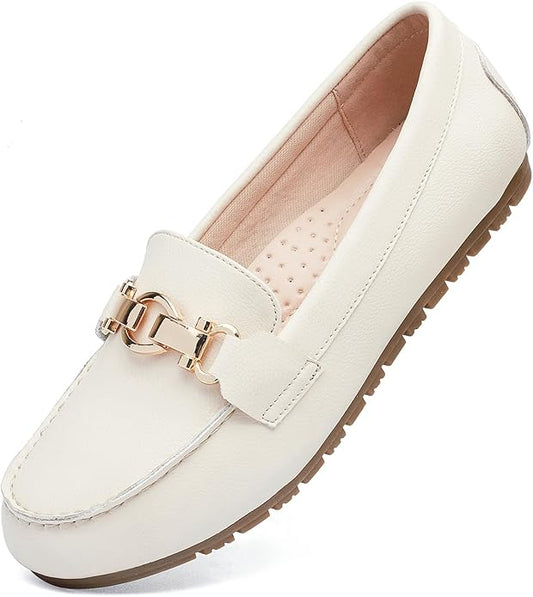 Oxford Style White Chain Link Causal Loafer Shoes