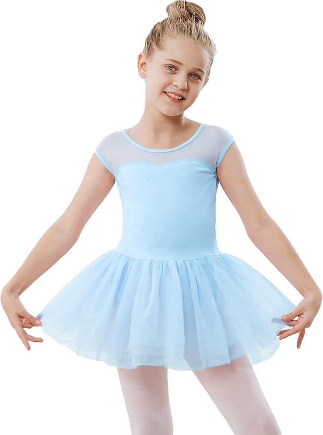 Ballet Girls Tulle Blue Tank Top Leotard Dress