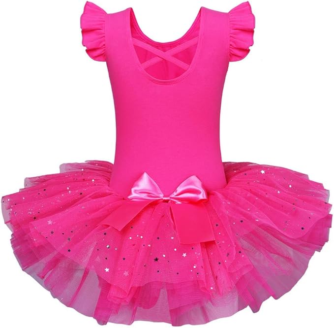 Girl's Ballet Tulle Sparkle Purple Costume Leotard