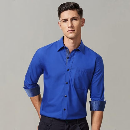 High-Quality Men's Casual Royal Striped Shirt