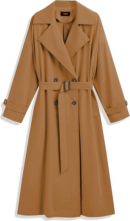 Tan Belted Lightweight Trench Jacket