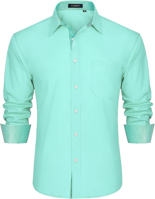 High-Quality Men's Casual Mint Green Shirt