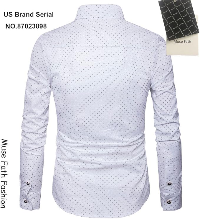 Men's Business-Casual Button White Shirt