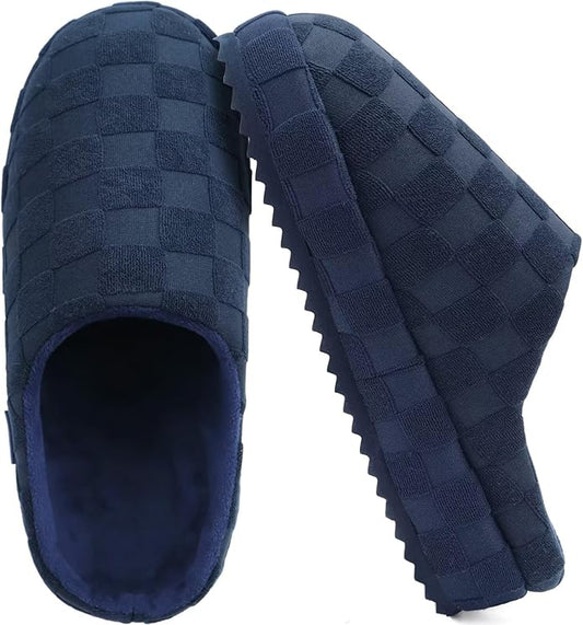 Men's Navy Blue Comfort House Slippers