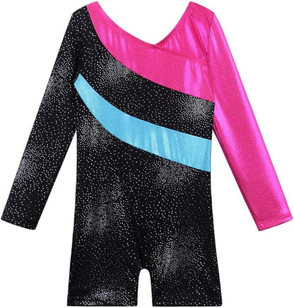 Girl's Dance Long-Sleeved Sequinblack Leotard