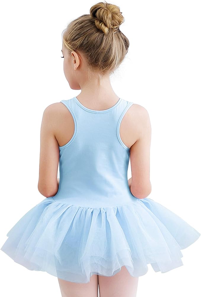 Ballet Girls Tulle Blue Tank Top Leotard Dress