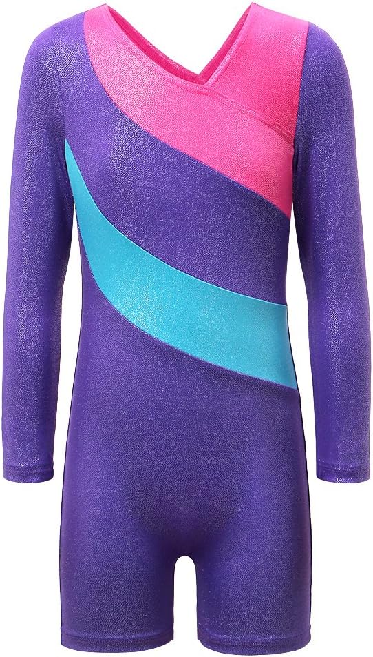 Girl's Dance Long-Sleeve Black-Blue Leotard