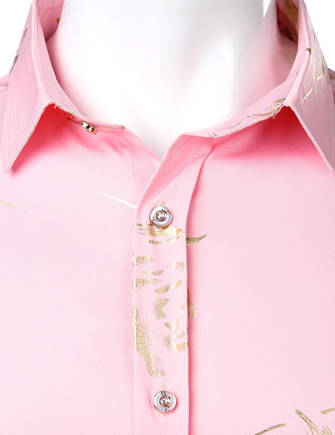 Men's Luxe Long Sleeve Pink Shirt