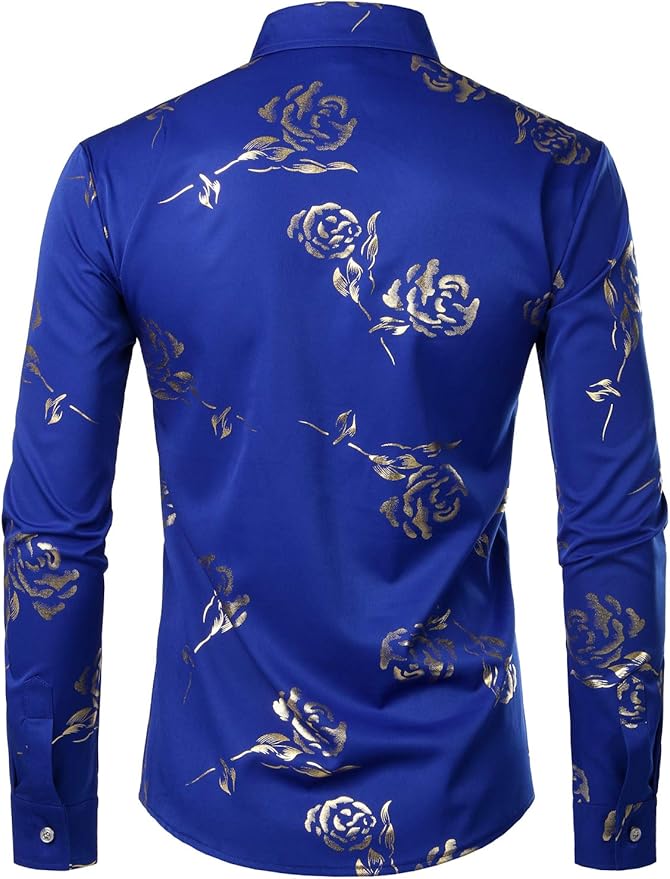 Men's Luxe Long Sleeve Blue Shirt