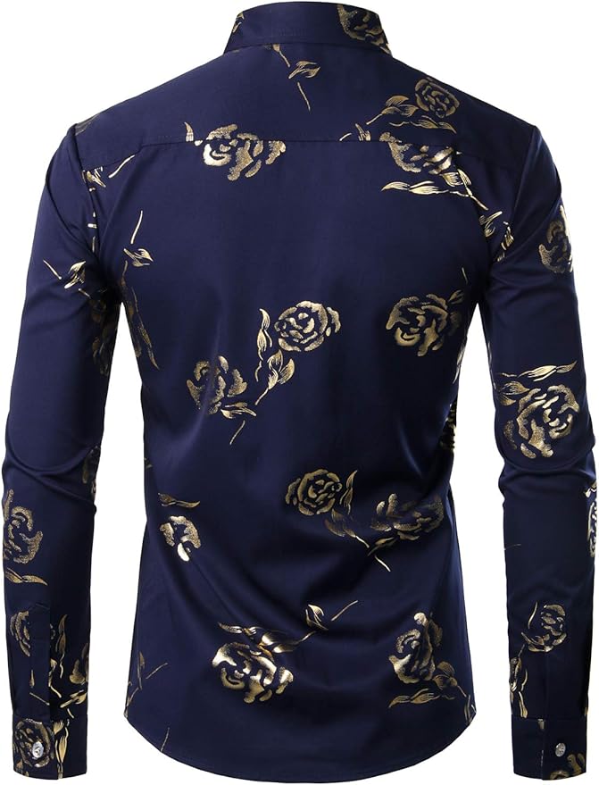 Men's Luxe Long Sleeve Navy Shirt