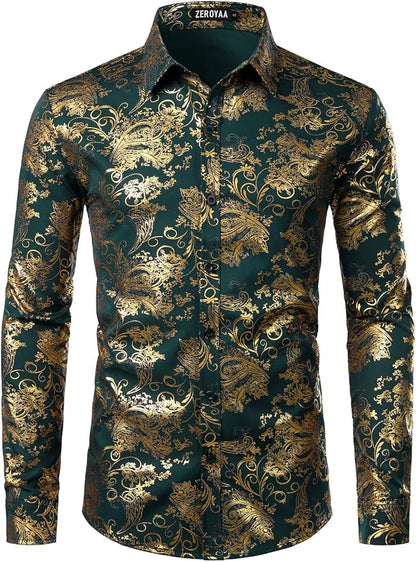 Men's Formal Button Up Forest Green Shirt