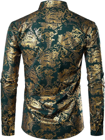 Men's Formal Button Up Forest Green Shirt