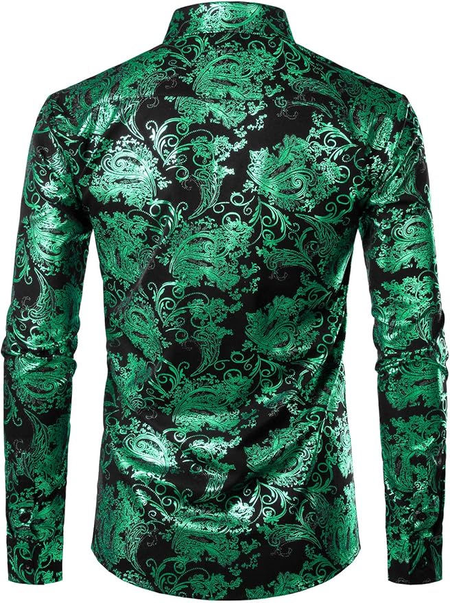 Men's Formal Button Up Dark Green Shirt