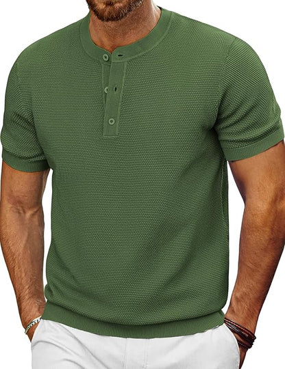 Men's Hunter Green Henley T-Shirt