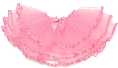 Girls Soft Tulle Fuschia Pink Three Layer Tutu Skirt