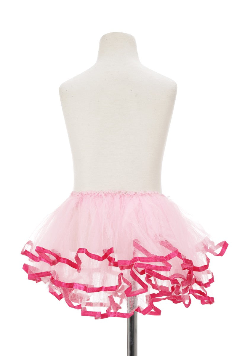 Girls Soft Tulle Fuschia Pink Three Layer Tutu Skirt