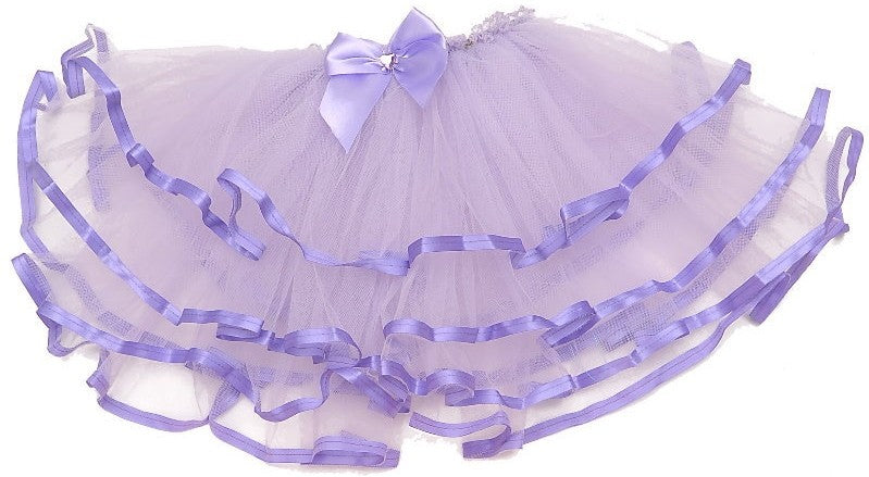 Girls Soft Tulle Fuschia Pink Three Layer Tutu Skirt