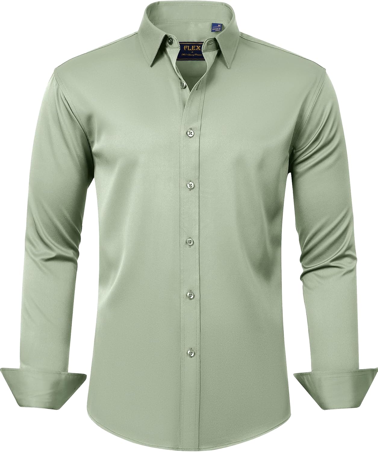 Men's Sage Green Button Down Long Sleeve Shirt