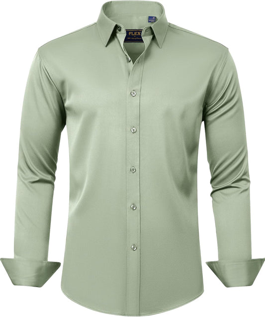 Men's Sage Green Button Down Long Sleeve Shirt