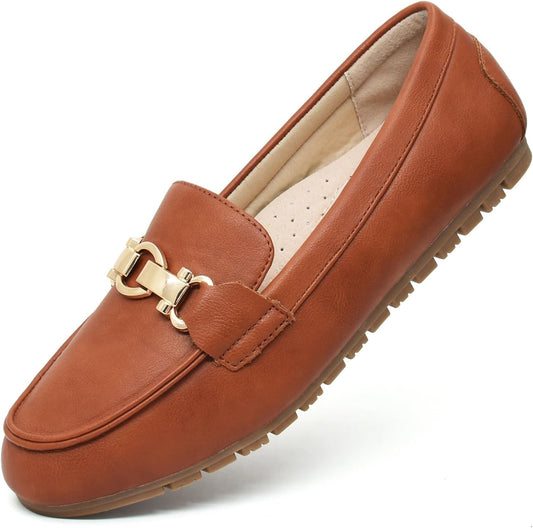 Oxford Style Brown Chain Link Causal Loafer Shoes