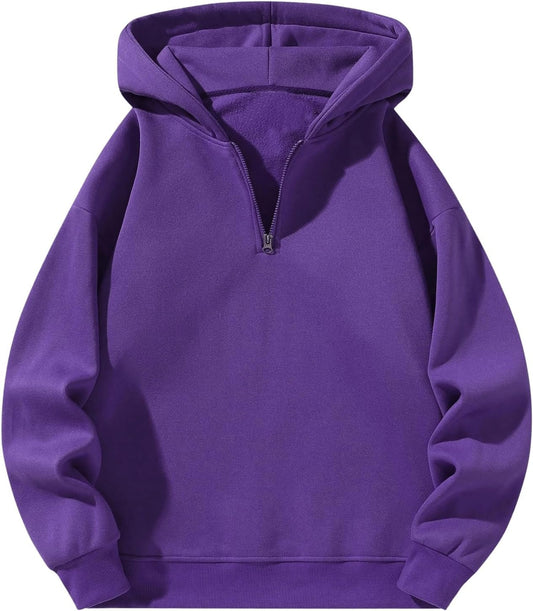 Men's Cozy Purple Long Sleeve Hoodie