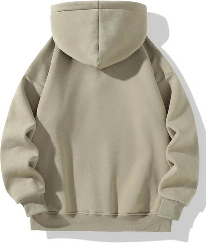 Men's Cozy Light Gray Long Sleeve Hoodie