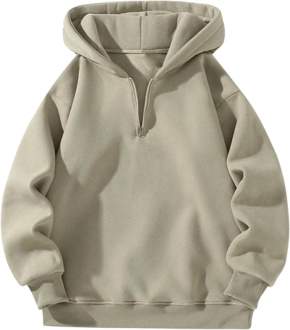 Men's Cozy Light Gray Long Sleeve Hoodie