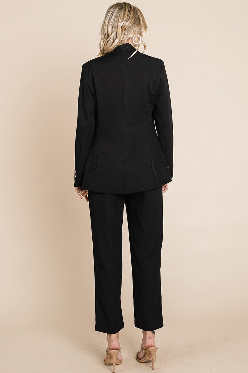 Work Chic Black Blazer & Suit Set