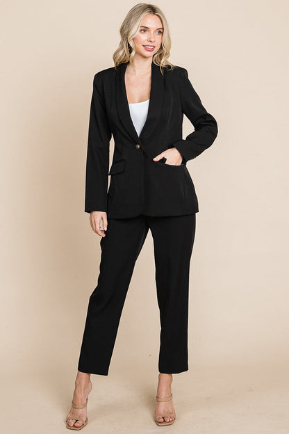 Work Chic Baby Blue Blazer & Suit Set