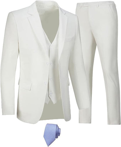 The Modern Man Pink Slim Fit 3pc Formal Dress Blazer & Pants Suit