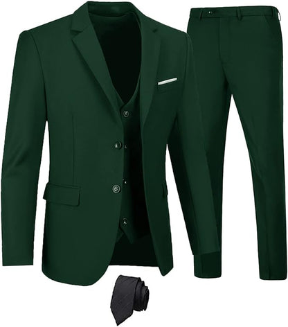 The Modern Man Mint Green Slim Fit 3pc Formal Dress Blazer & Pants Suit