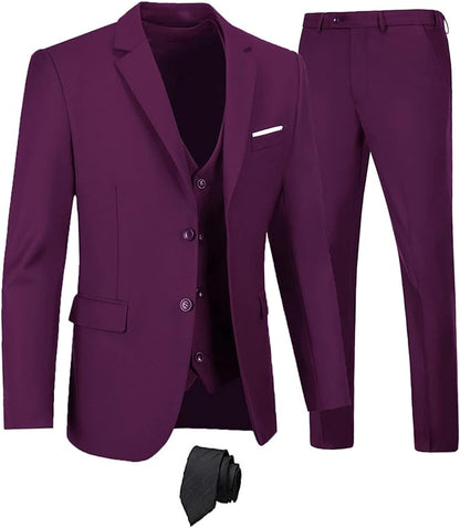 The Modern Man Pink Slim Fit 3pc Formal Dress Blazer & Pants Suit