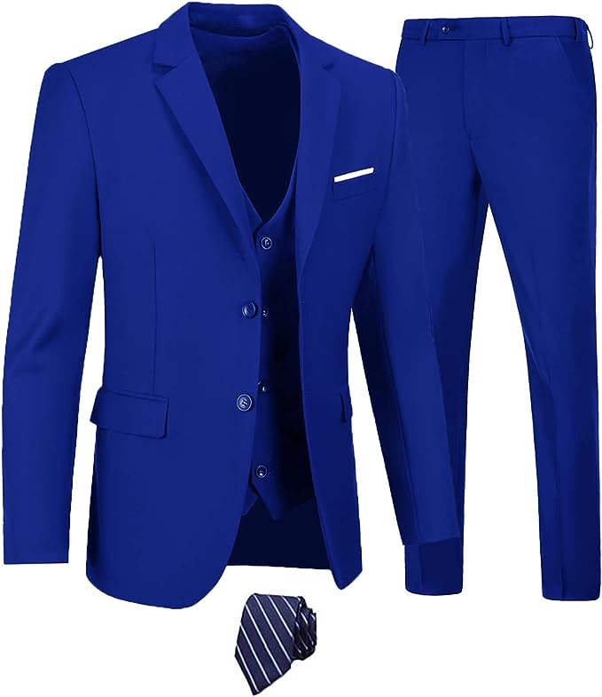 The Modern Man Pink Slim Fit 3pc Formal Dress Blazer & Pants Suit