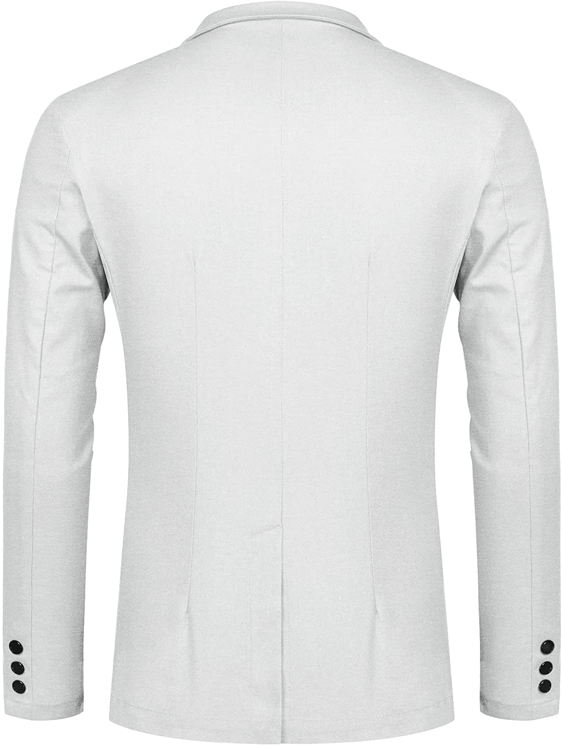 Men's White Lightweight Long Sleeve Lapel Blazer