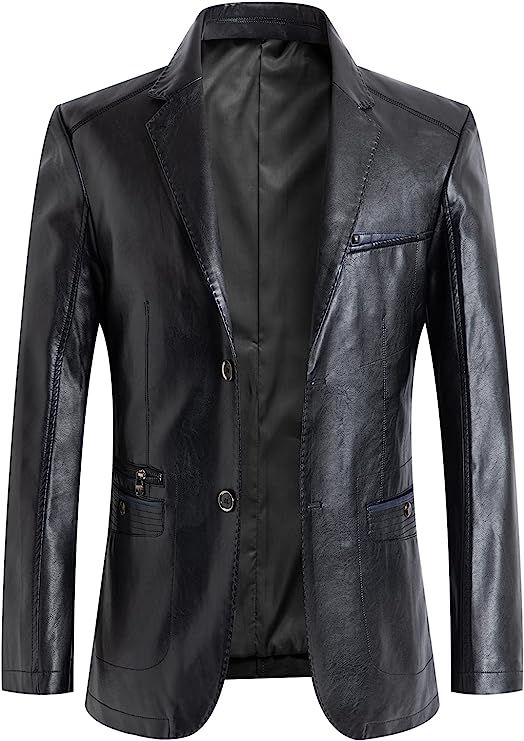 Men's Burgundy Faux Leather Long Sleeve Moto Jacket