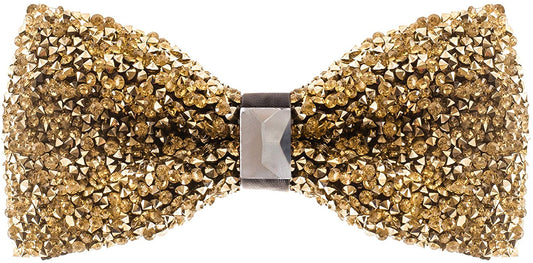 Men's Beaded Gold Pre-Tied Sequin Bowtie