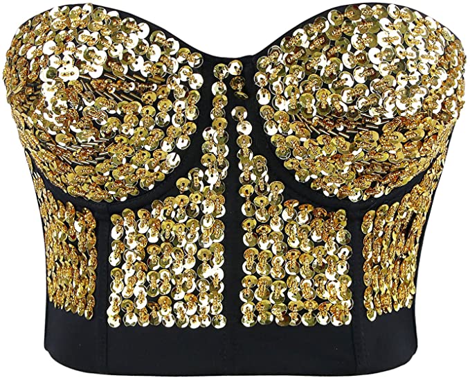 Diamond Green Studded Sweetheart Bustier Corset Crop Top