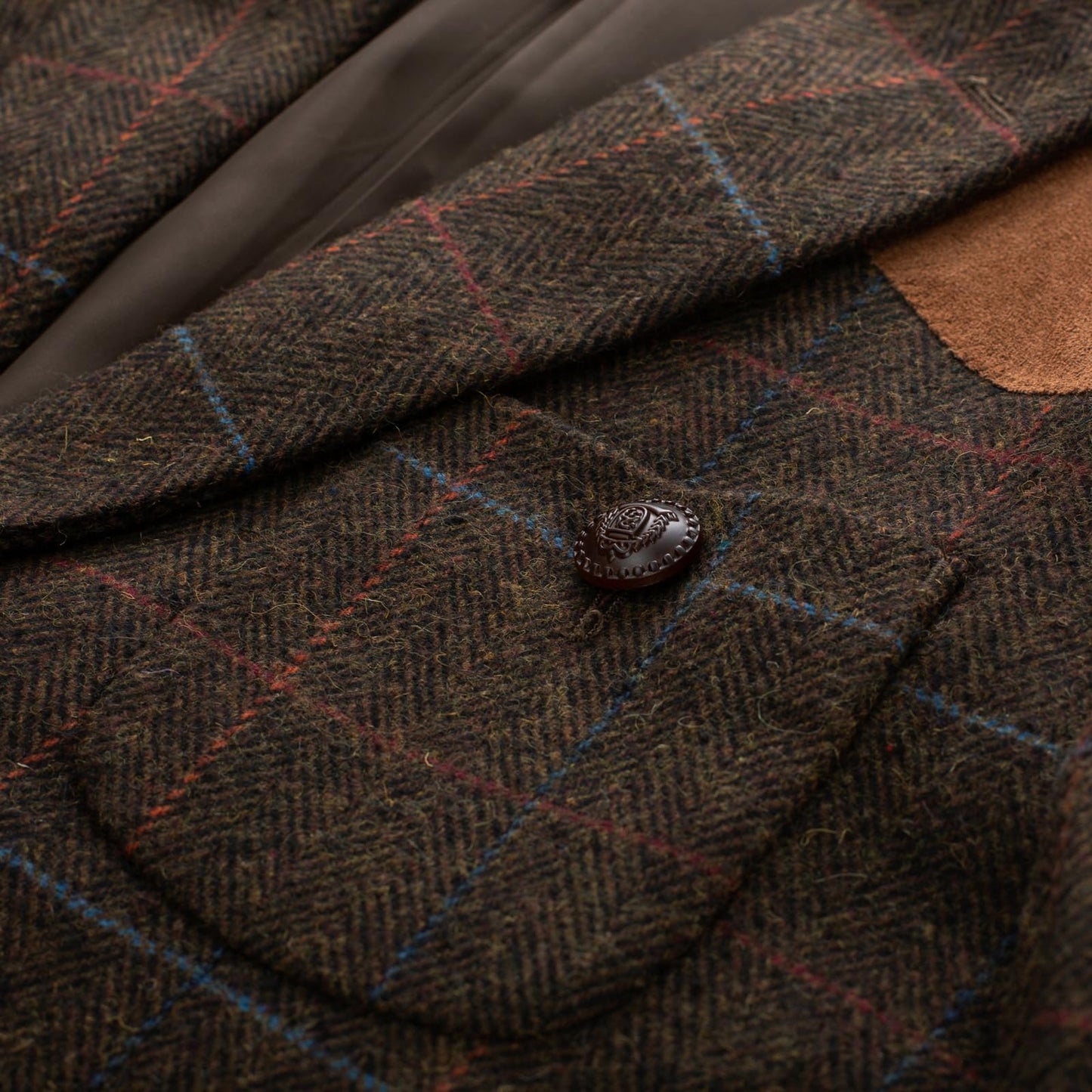 Brown New Men's British Tweed Wool Long Sleeve Blazer