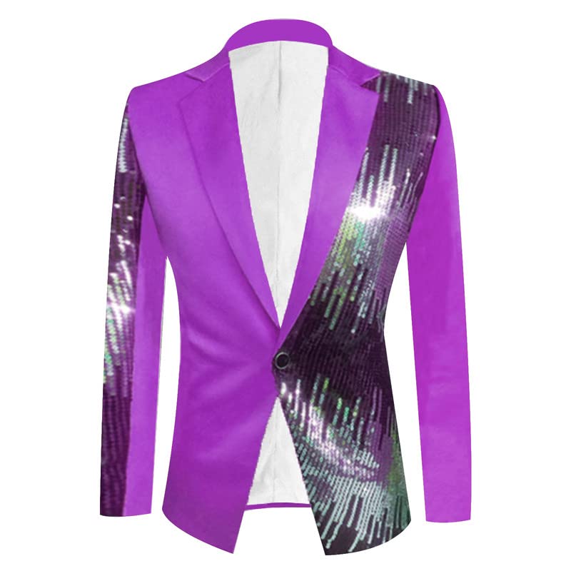 Classic Men's Sequin Costume Performance Blazer