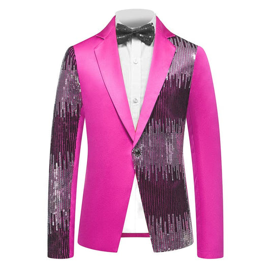 Casual Men's Sequin Costume Performance Blazer