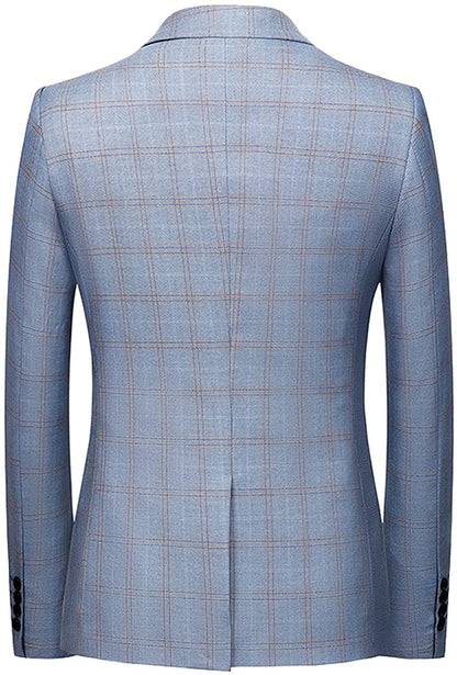 Sports Coat Blue Plaid Casual Men's Blazer