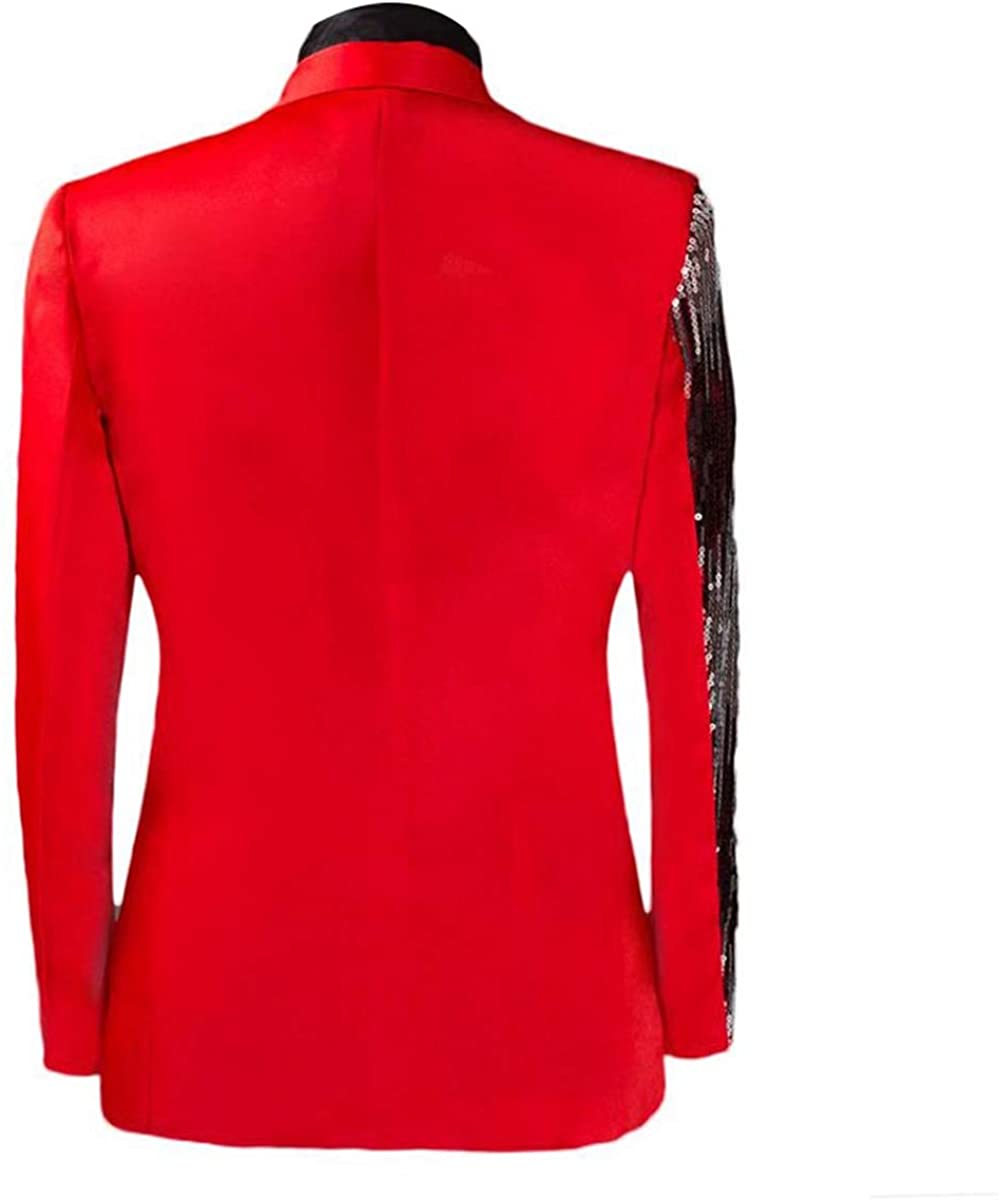 Sequin Red Stylish Slim Fit Blazer